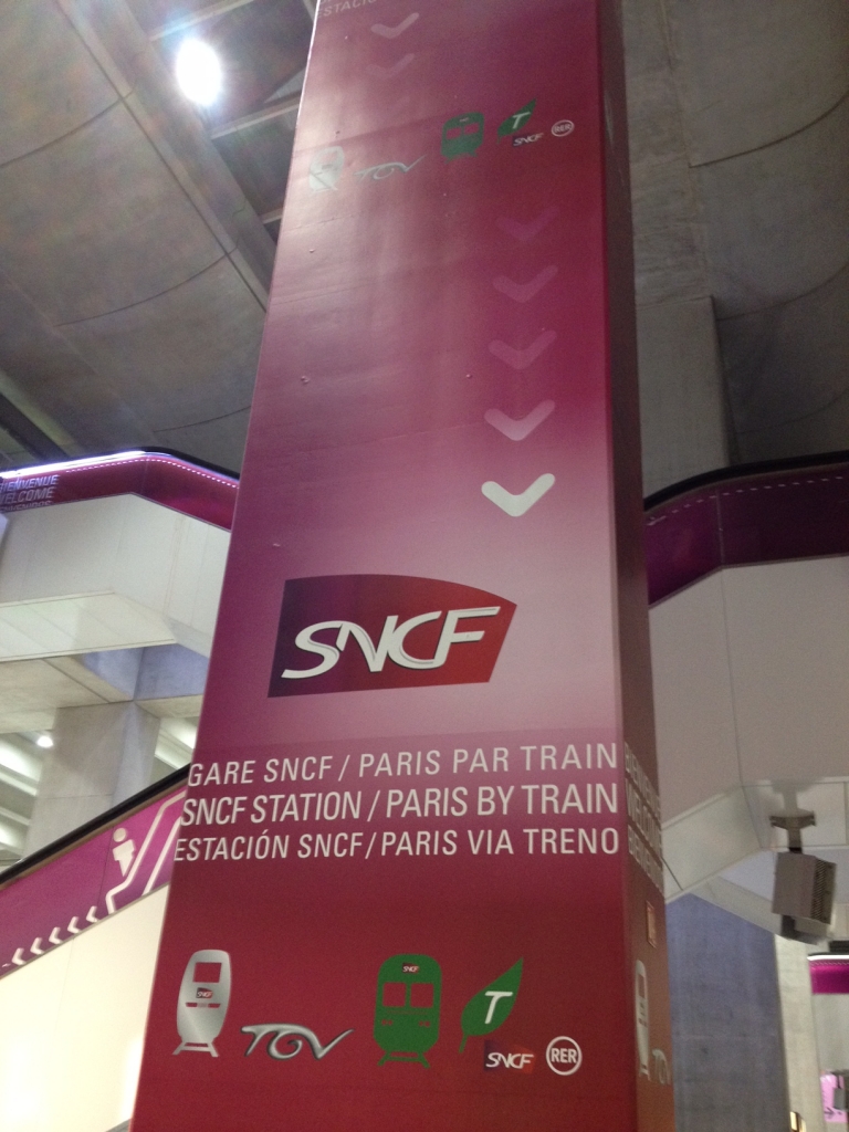 a sign in a building