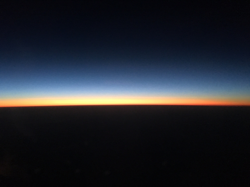 a view of the horizon from the ground