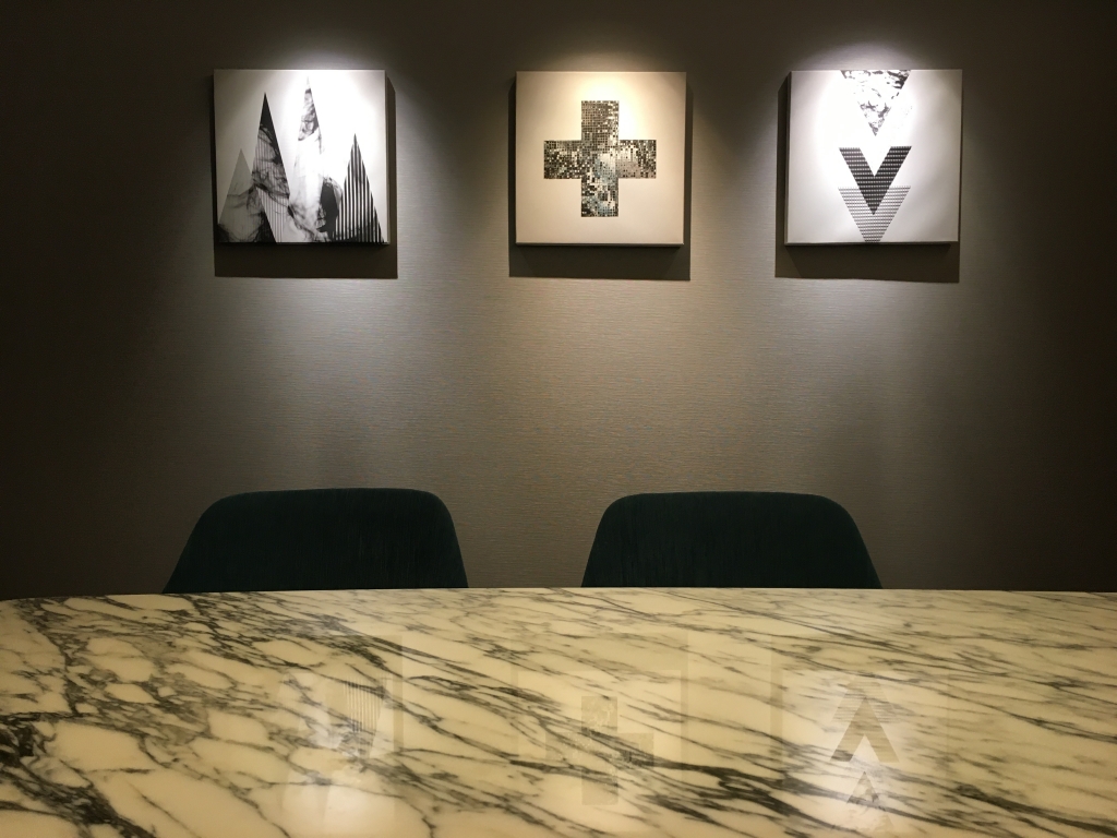 ベッドルームの写真のコラージュ