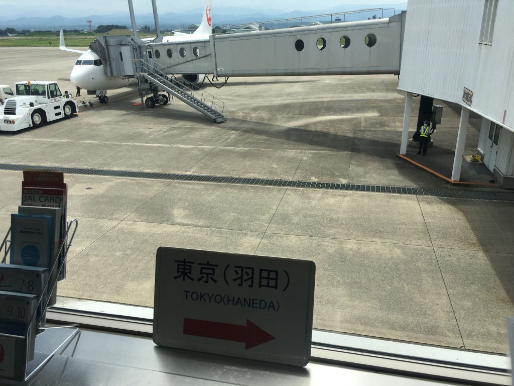 空港のゲートに止まっている飛行機