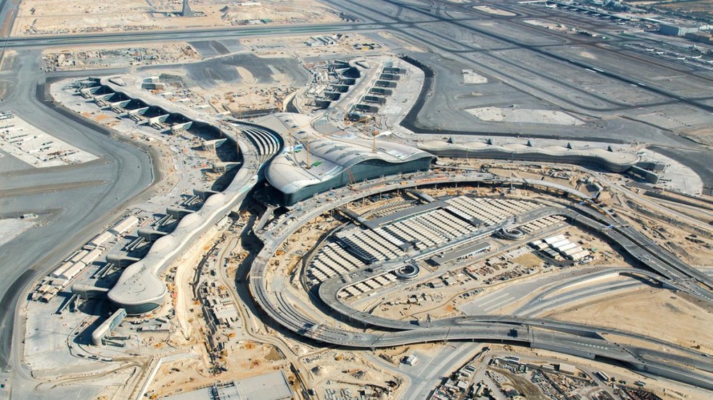a large area with many roads
