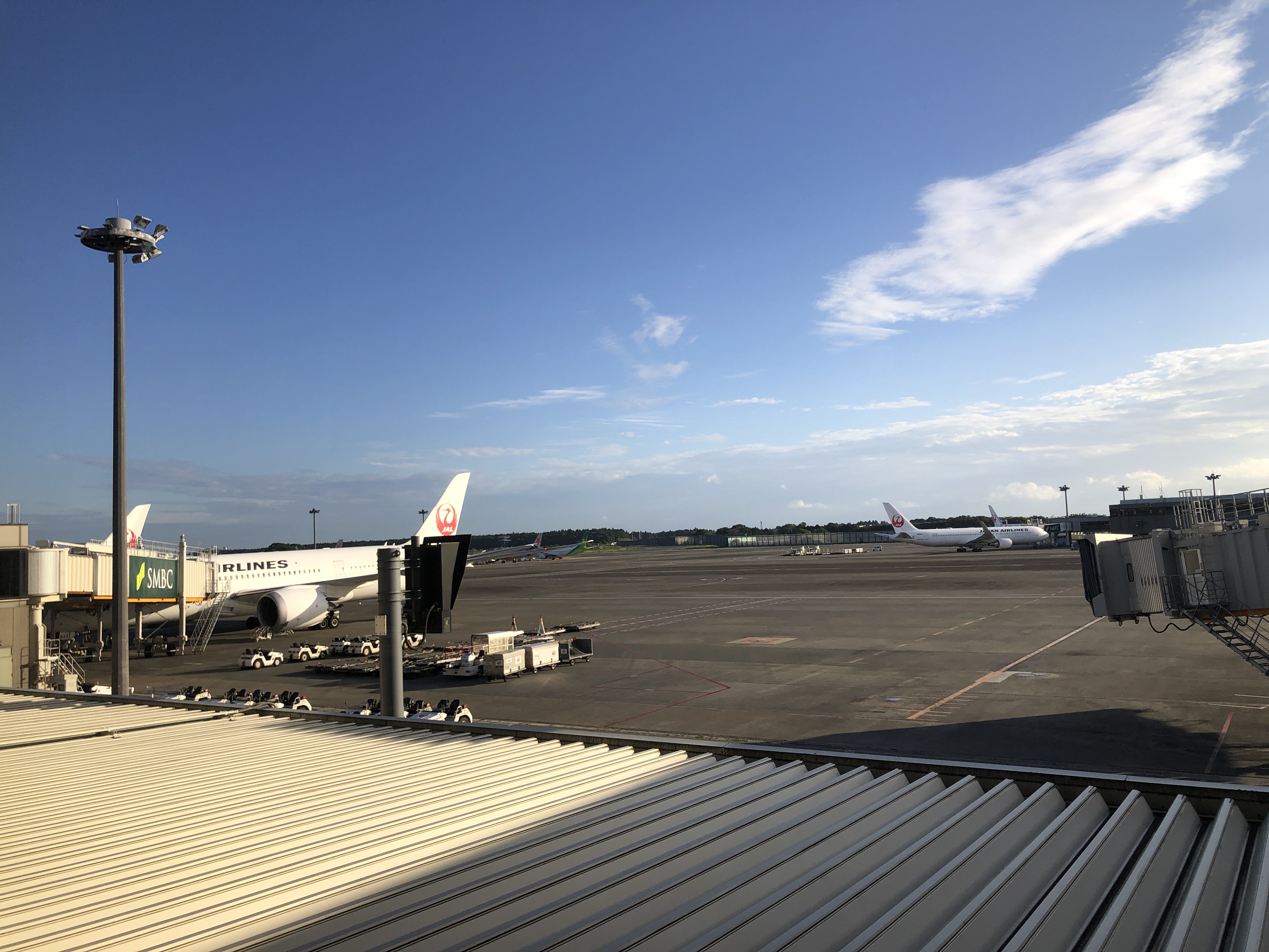 空港に停まっている列車
