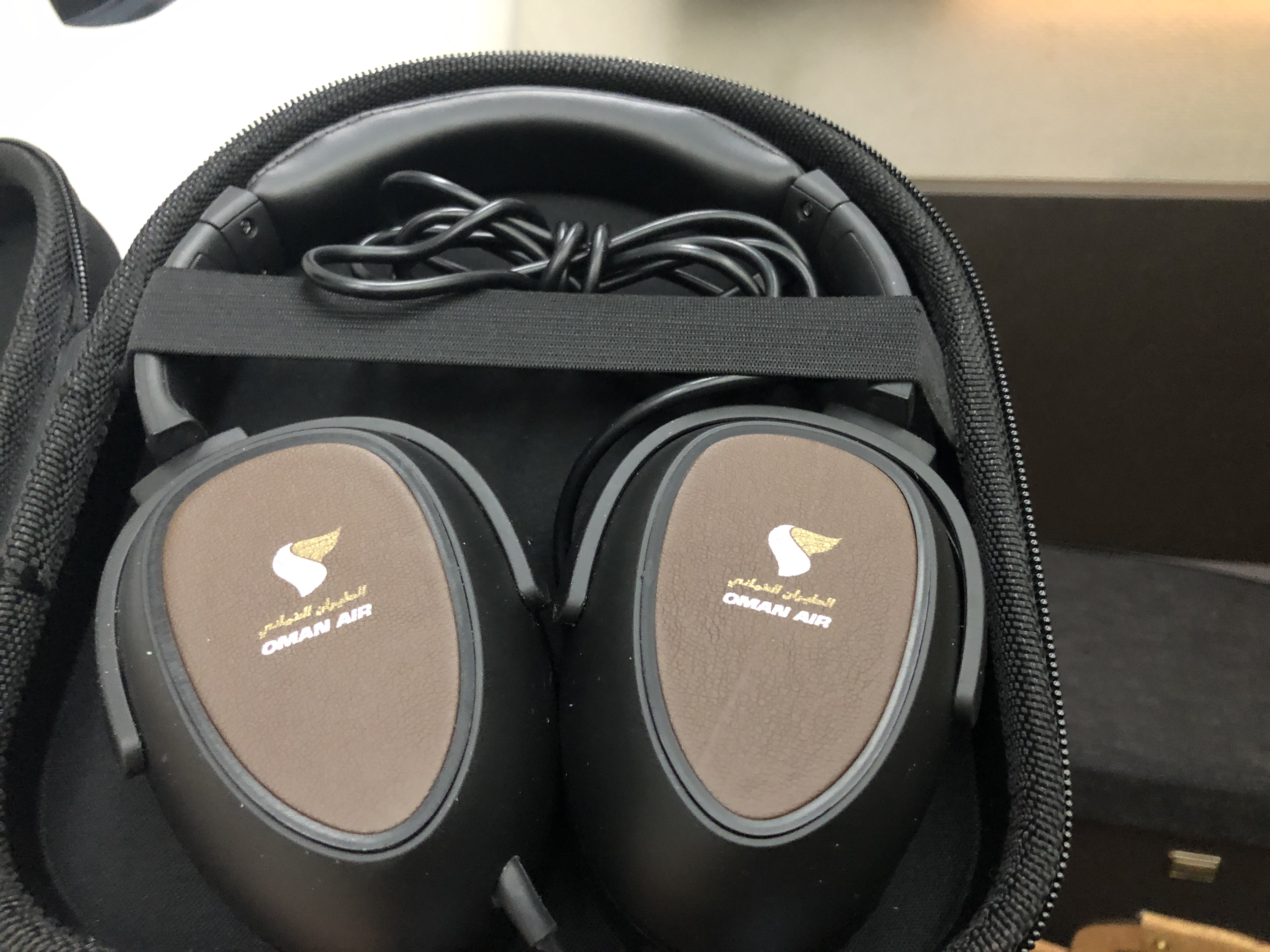 a pair of headphones in a case