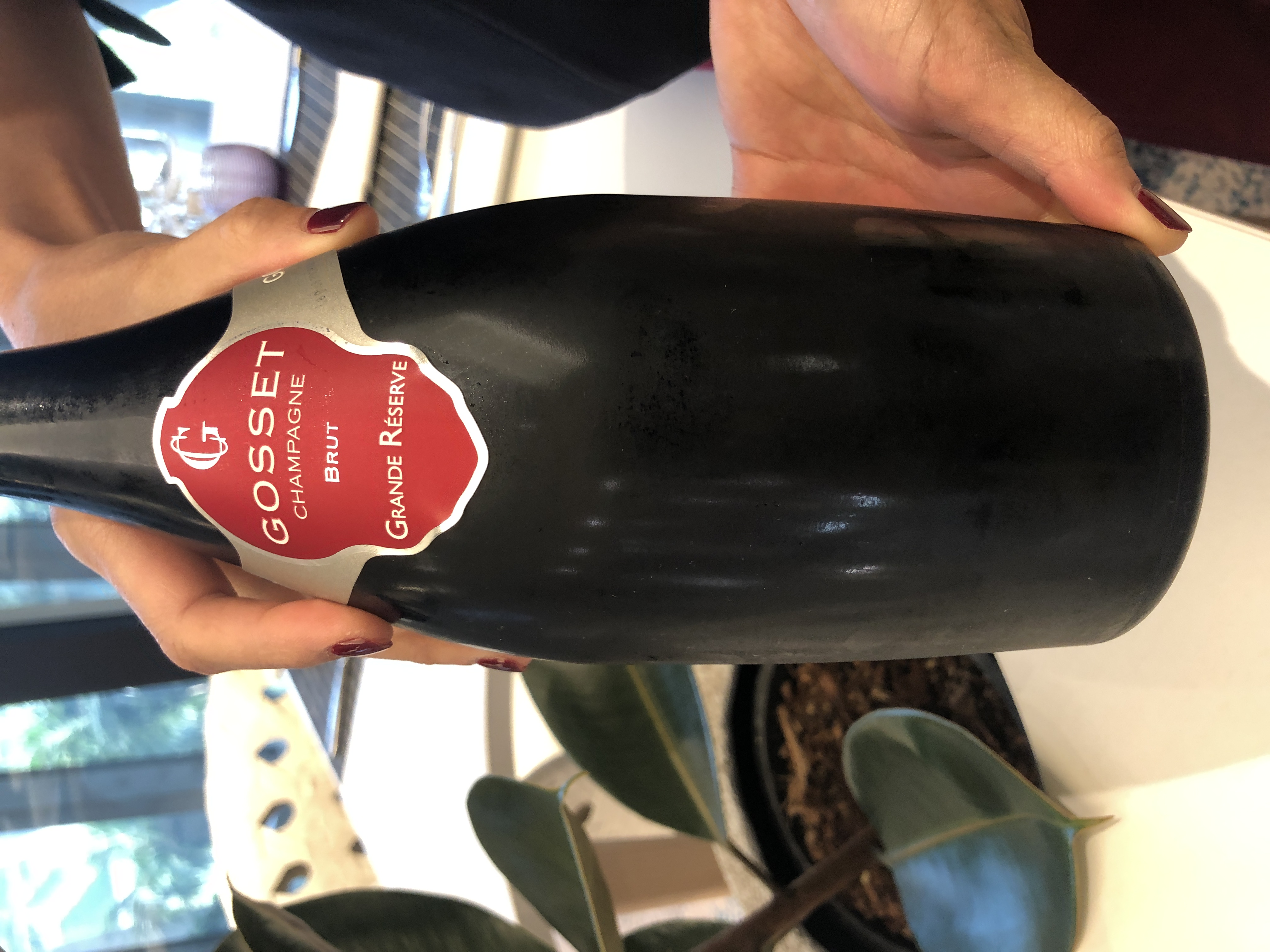 ビール瓶を持っている女性