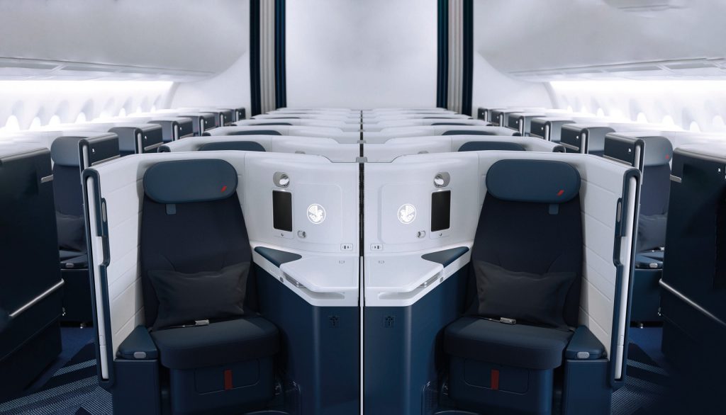 エールフランス航空(AF)のエアバス A350に新しいビジネスクラスシート