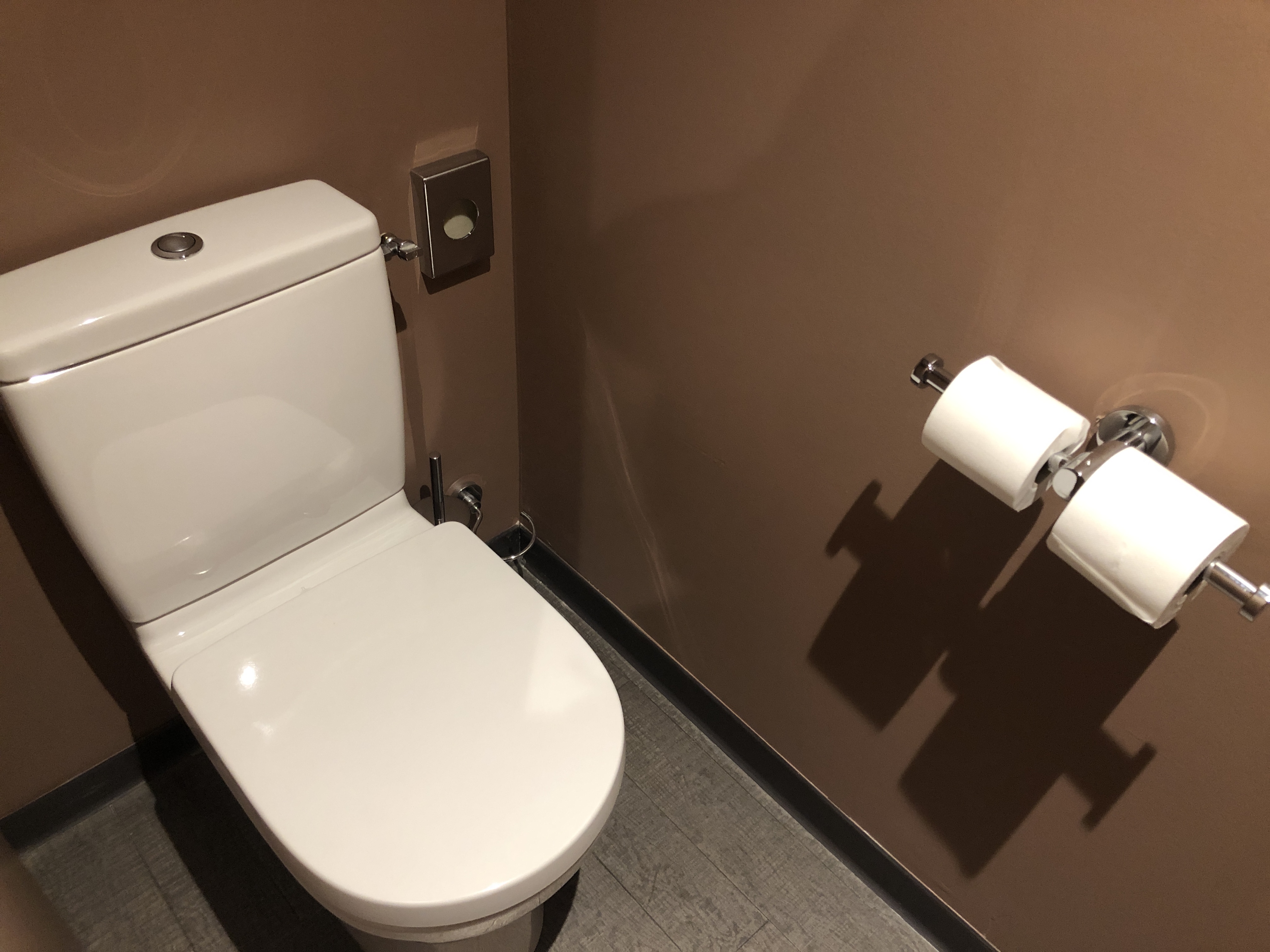 鏡のある洗面台と便器