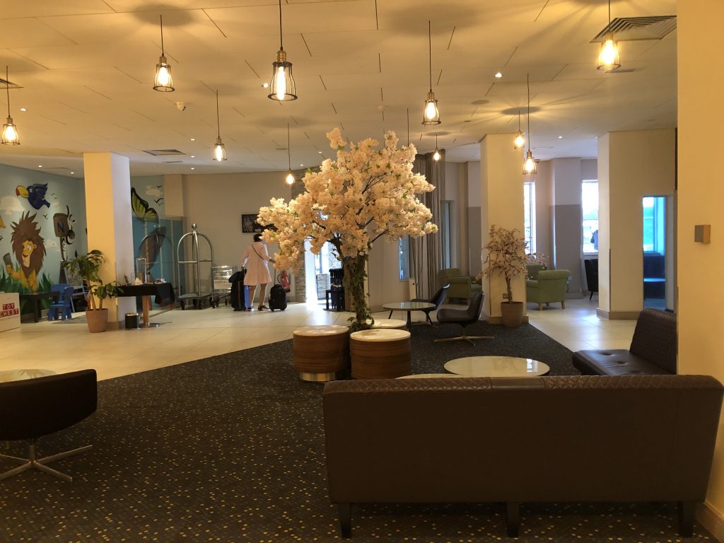 天井から吊るされた部屋