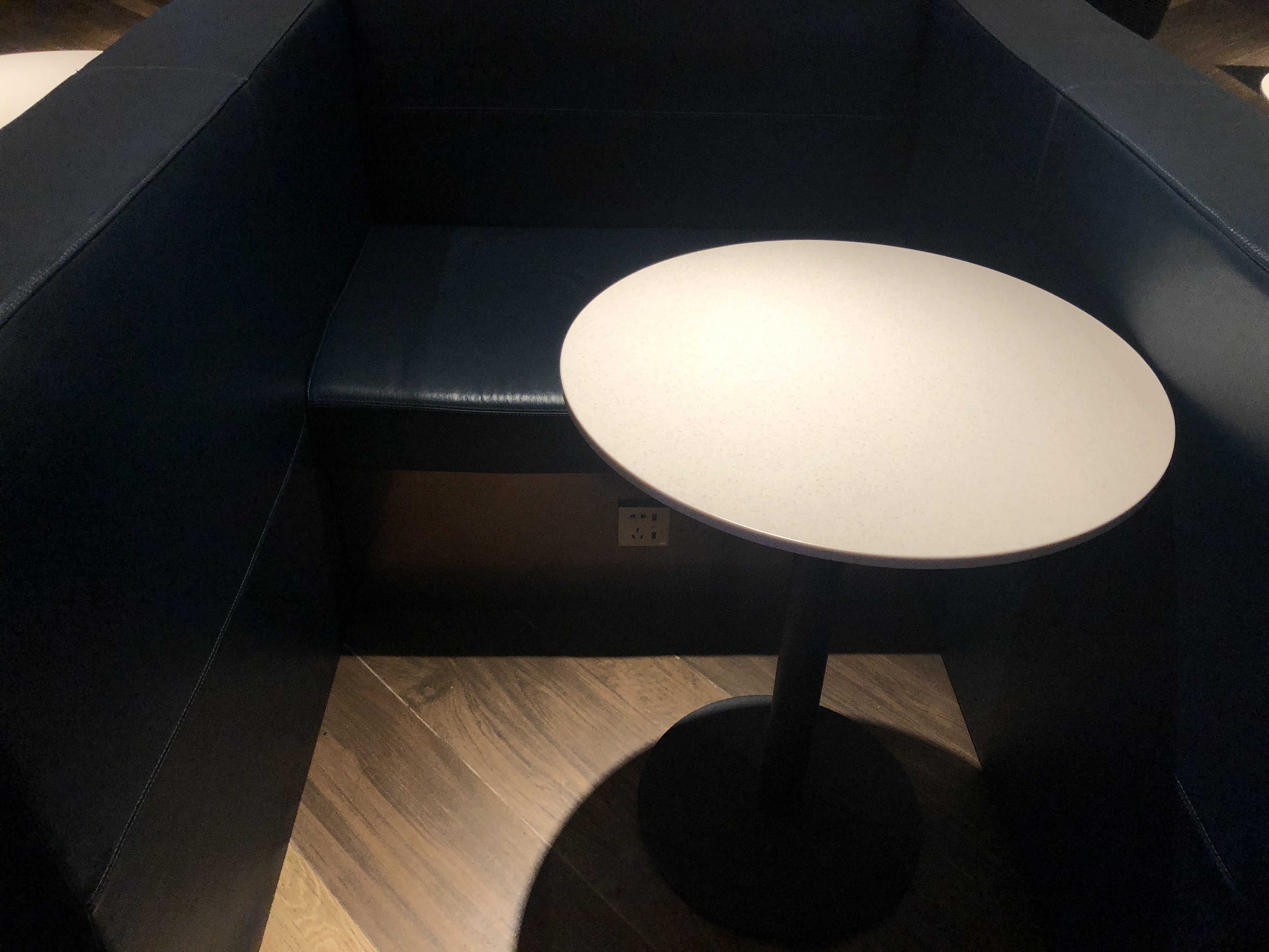a table in a booth