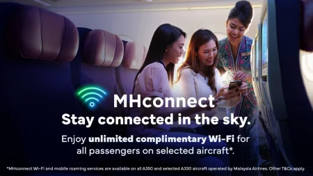 マレーシア航空(MH)が機内Wi-Fiサービスの無料化を拡大