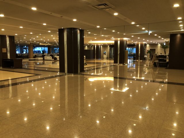 a large empty office building