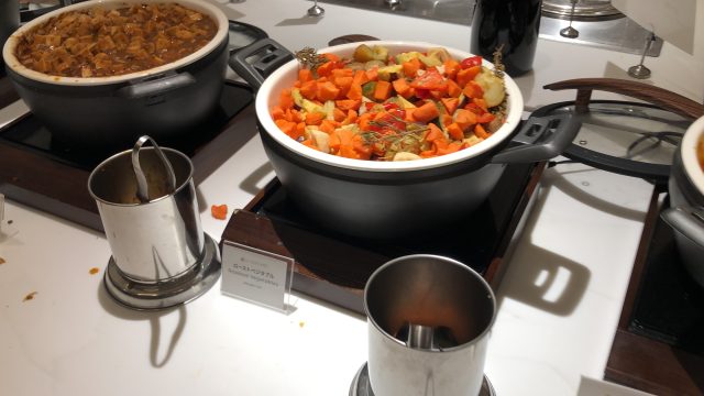 a pot of food on a stove