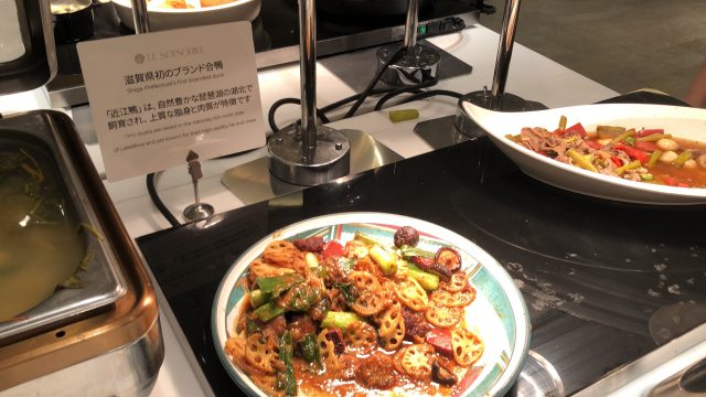a couple of plates of food on a table