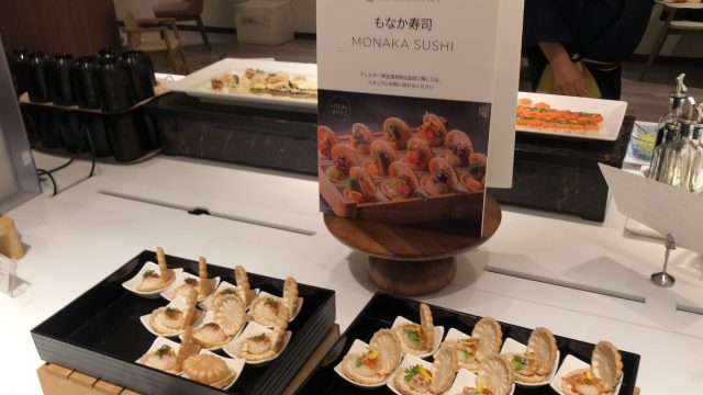 a table with food on it
