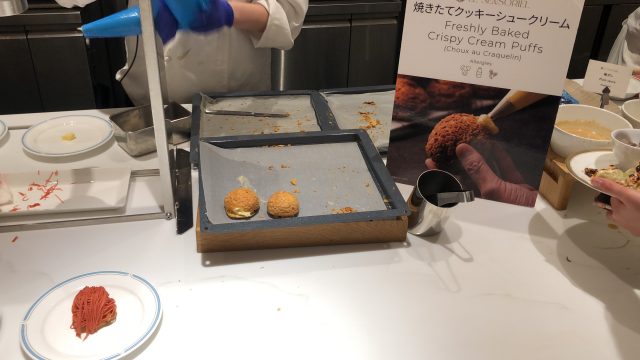 a person making food