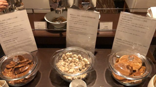 a table with food on it