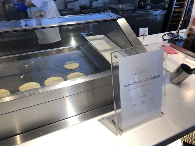 a display case with food