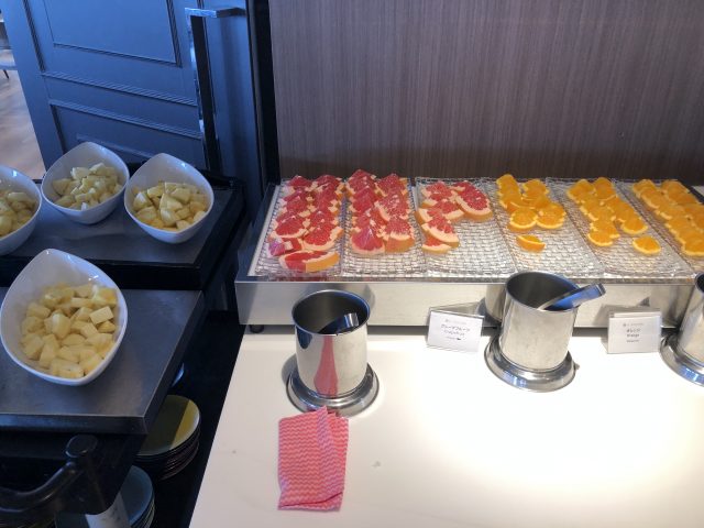 a table with food on it