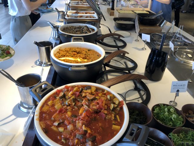 a table full of food